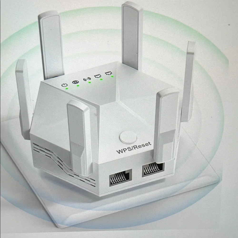 White WiFi Range Extender Wireless Network Booster - Picture 2 of 7